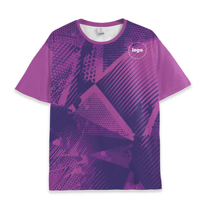 Custom Team Abstract Purple Pattern Soccer Jersey