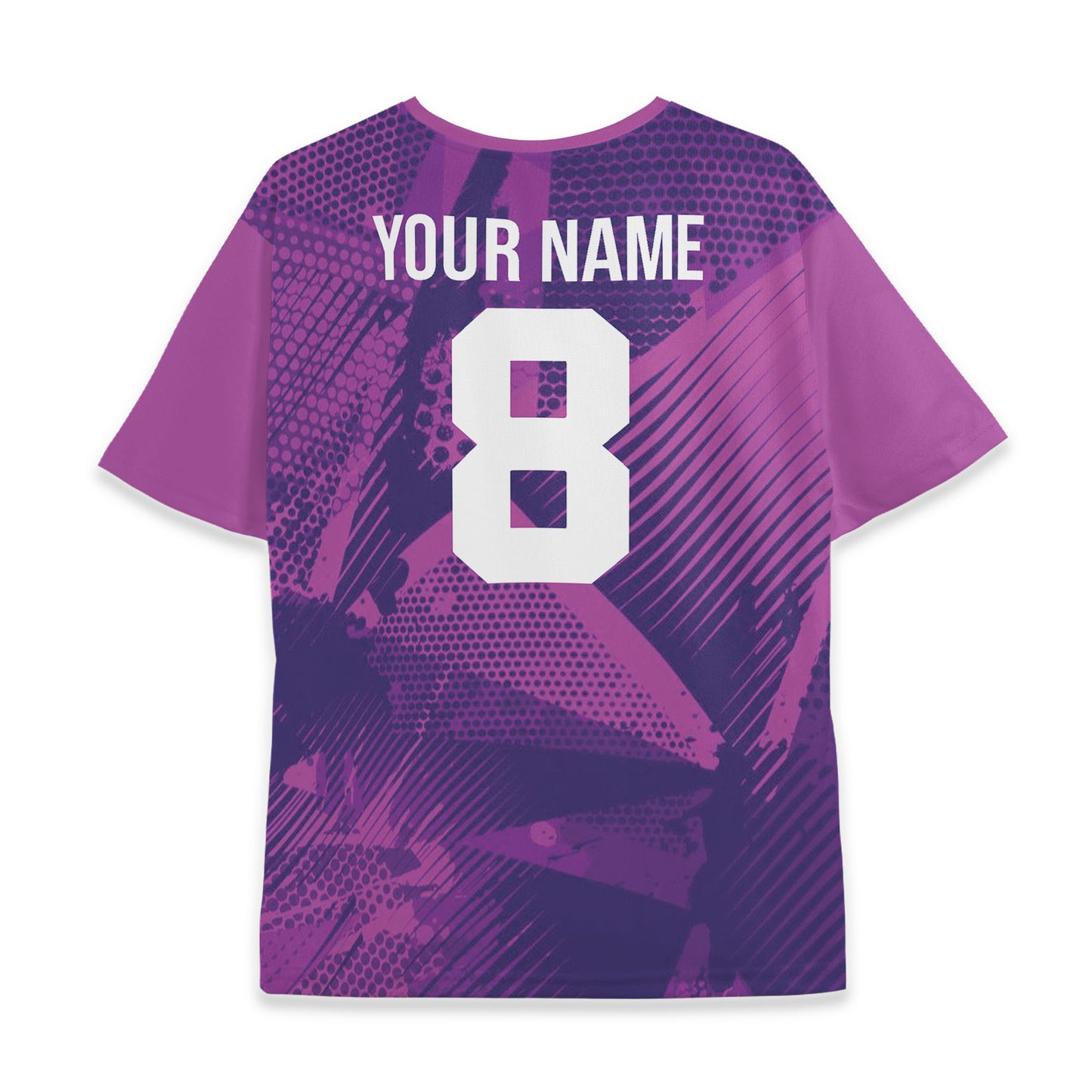 Custom Team Abstract Purple Pattern Soccer Jersey
