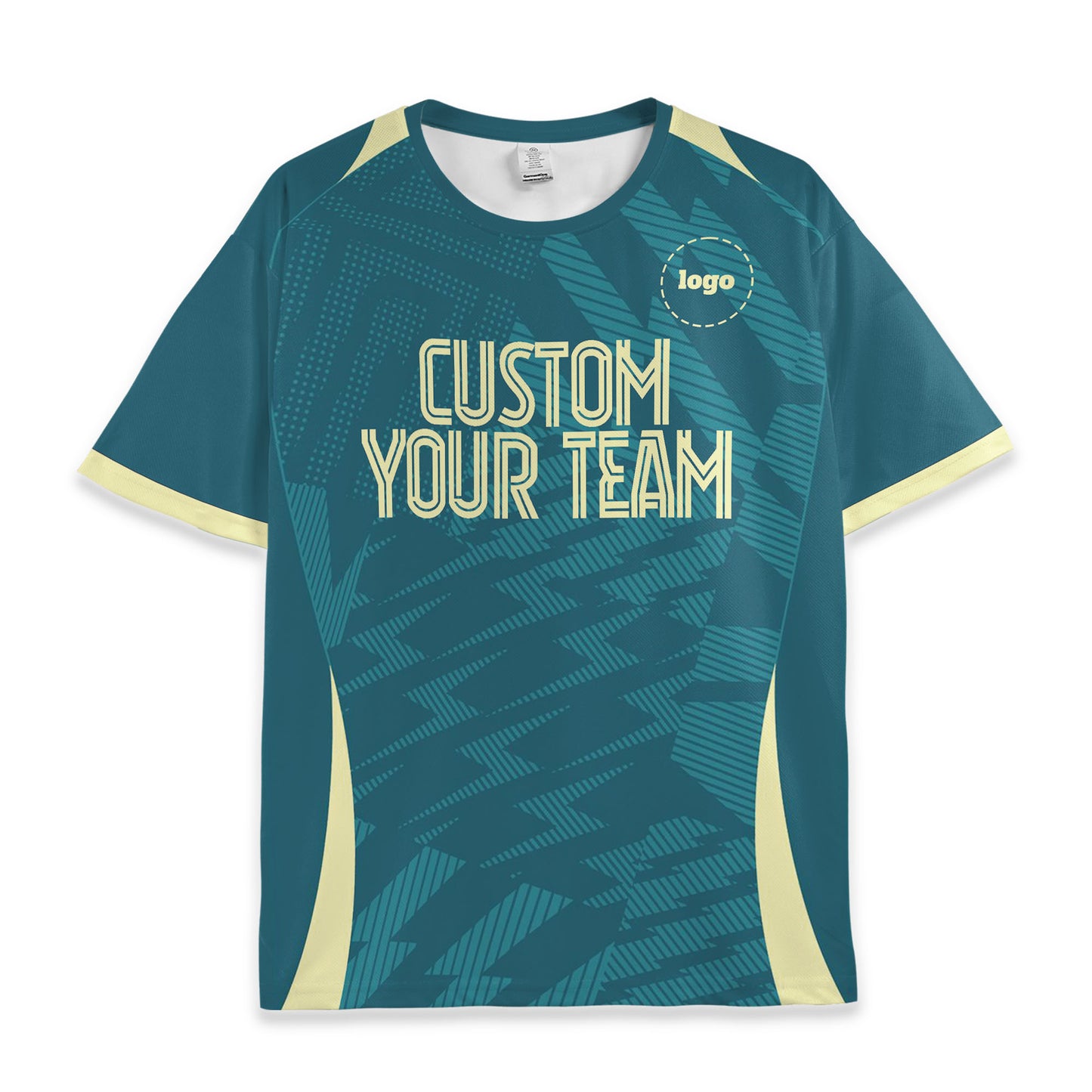 Custom Team Blue Pattern Soccer Jersey