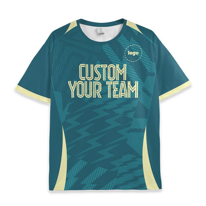 Custom Team Blue Pattern Soccer Jersey