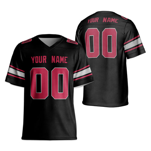 Personalize Football Team Name And Number Basic Black Jersey