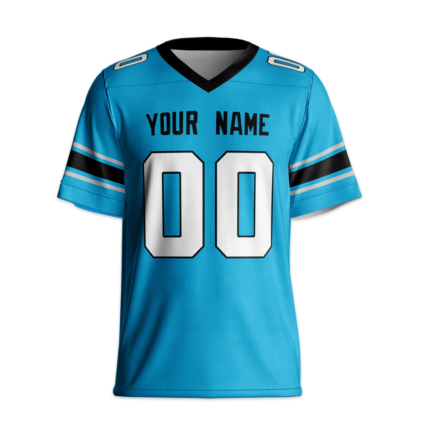 Personalize Football Team Name And Number Basic Blue Jersey