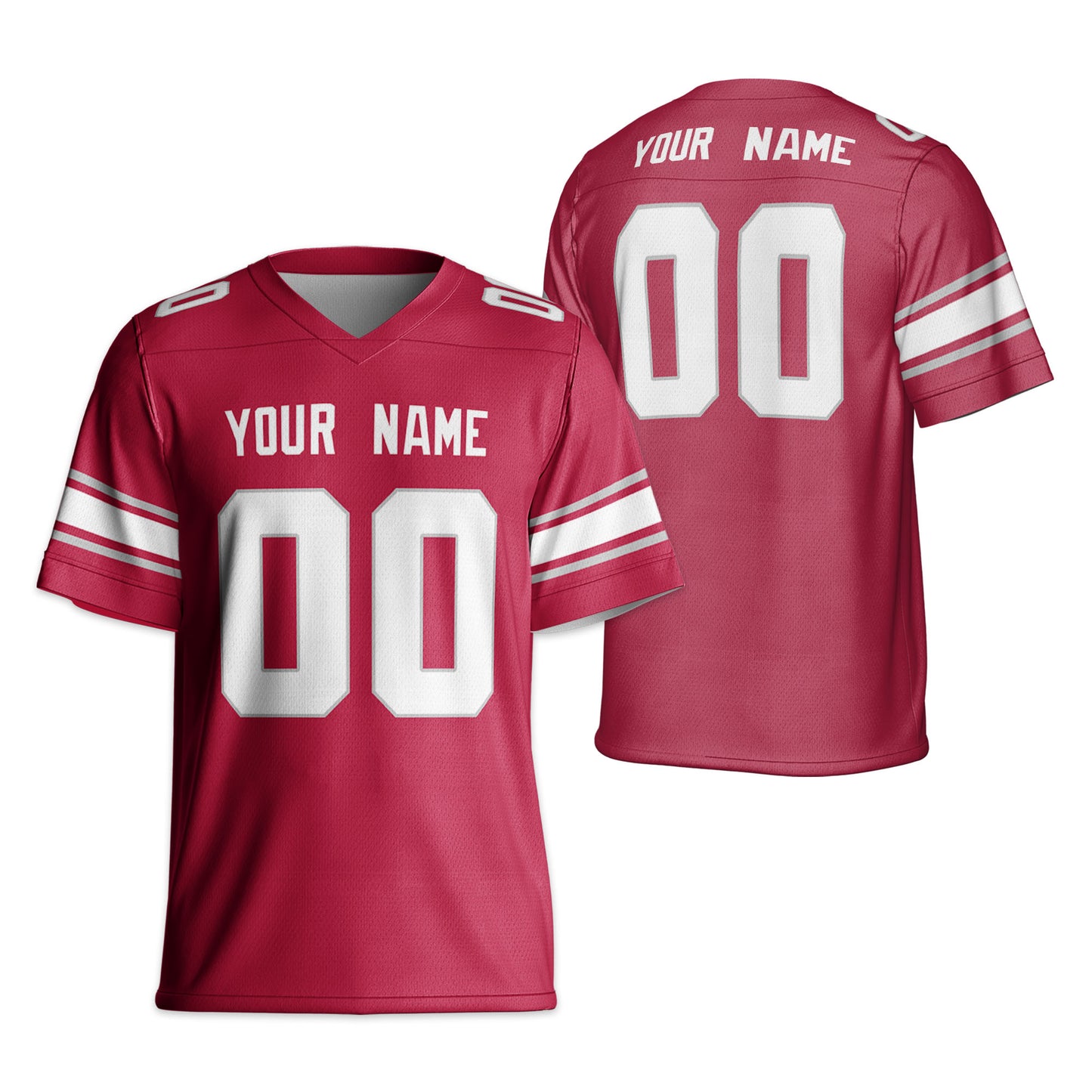 Personalize Football Team Name And Number Basic Maroon Jersey