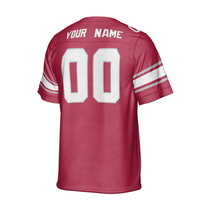 Personalize Football Team Name And Number Basic Maroon Jersey