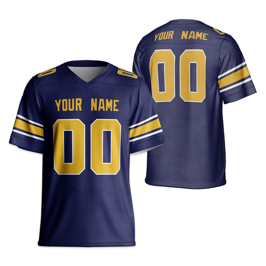 Personalize Football Team Name And Number Basic Navy Jersey