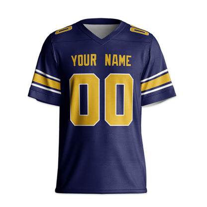 Personalize Football Team Name And Number Basic Navy Jersey