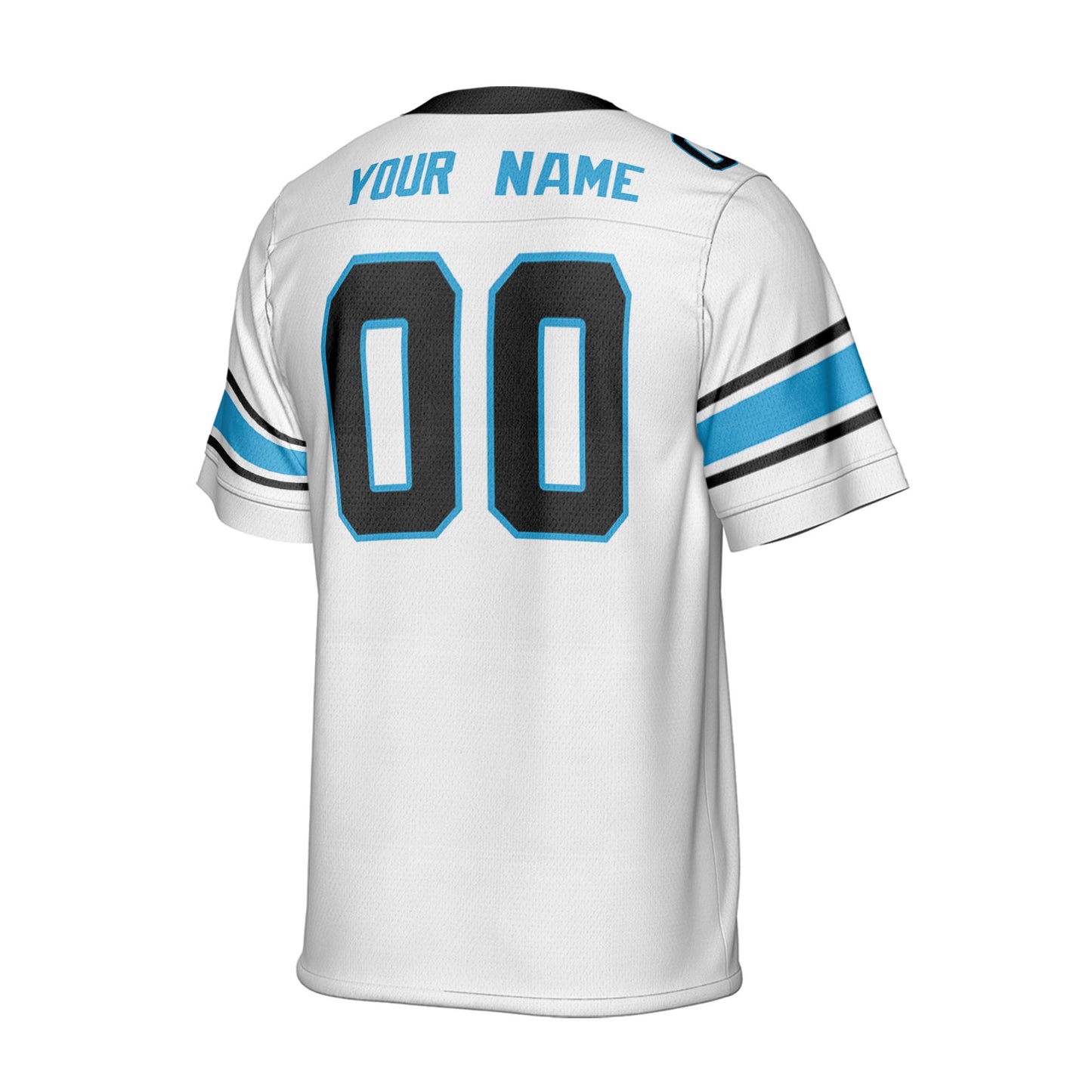 Personalize Football Team Name And Number Basic White Blue Football Jersey
