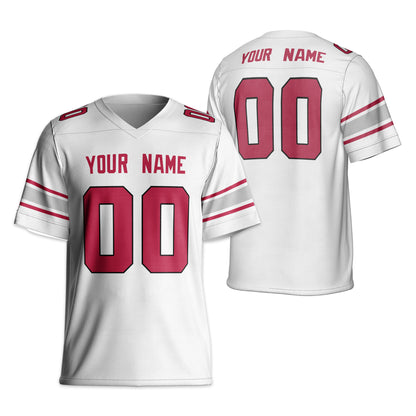 Personalize Football Team Name And Number Basic White Football Jersey