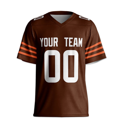 Personalize Football Team Vintage Awesome CB Style Brown Football Jersey