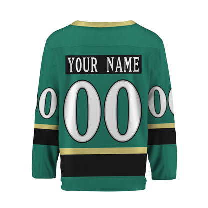 Personalize Hockey Team Name Sport Green Hockey Jersey