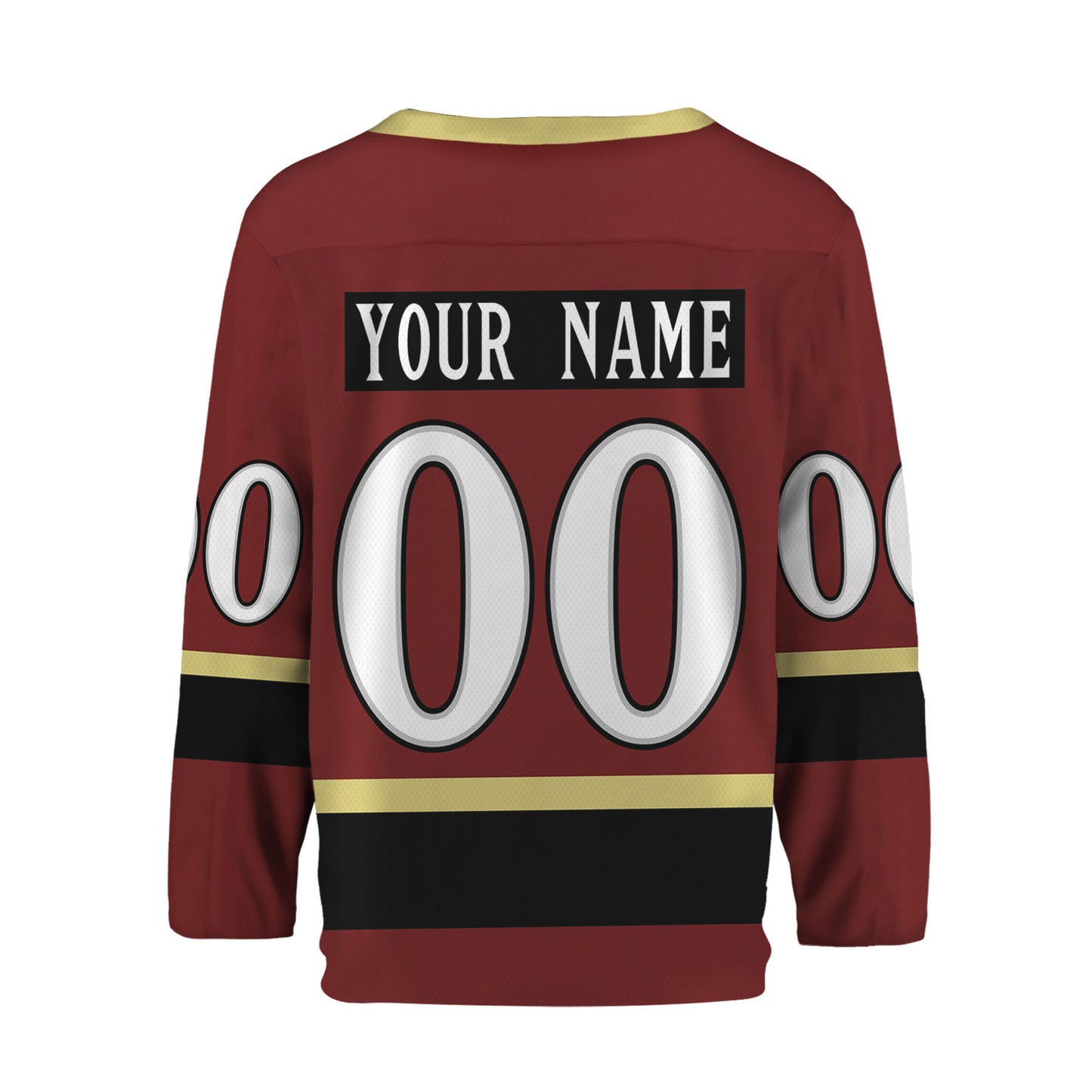 Personalize Hockey Team Name Sport Maroon Hockey Jersey