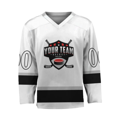Personalize Hockey Team Name Sport White Hockey Jersey