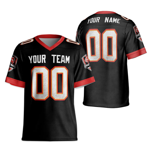 Personalize Vintage Team Name Jersey Black Football Jersey