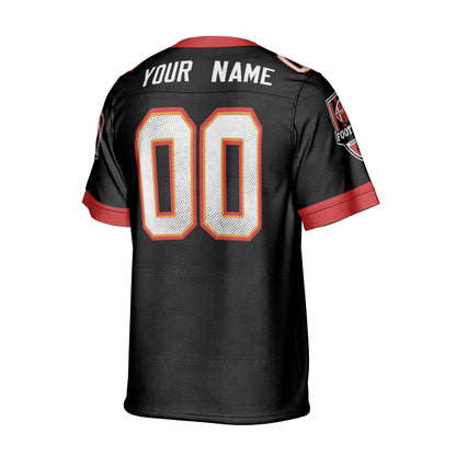 Personalize Vintage Team Name Jersey Black Football Jersey