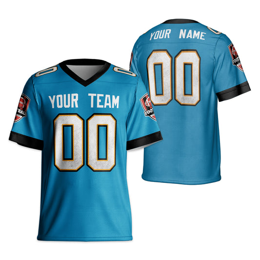 Personalize Vintage Team Name Jersey Blue Football Jersey