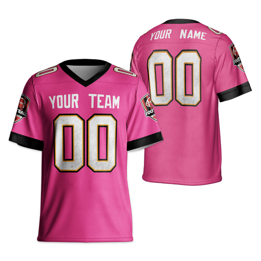Personalize Vintage Team Name Jersey Pink Football Jersey