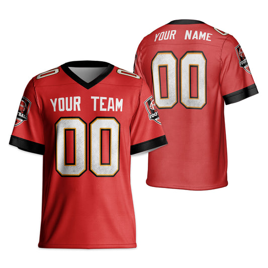 Personalize Vintage Team Name Jersey Red Football Jersey
