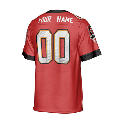 Personalize Vintage Team Name Jersey Red Football Jersey