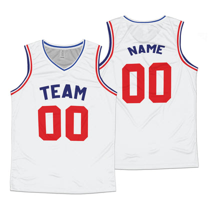 Custom Team White Basketball Jersey