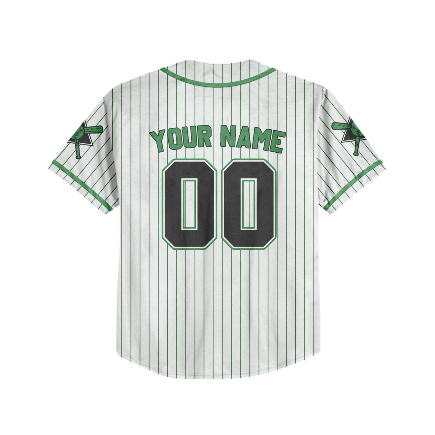 Personalized Team Name And Number Collection Striped Green Baseball Jersey