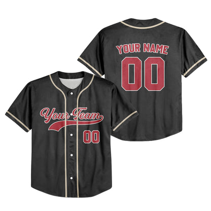 Personalized Team Name And Number Custom Collection Great Black Baseball Jersey