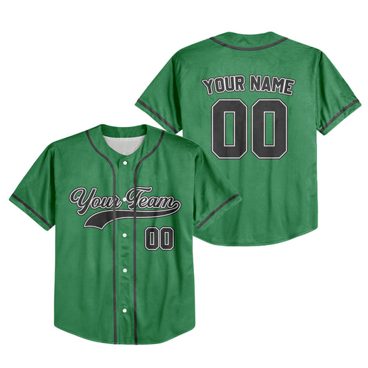 Personalized Team Name And Number Custom Collection Great Green Baseball Jersey