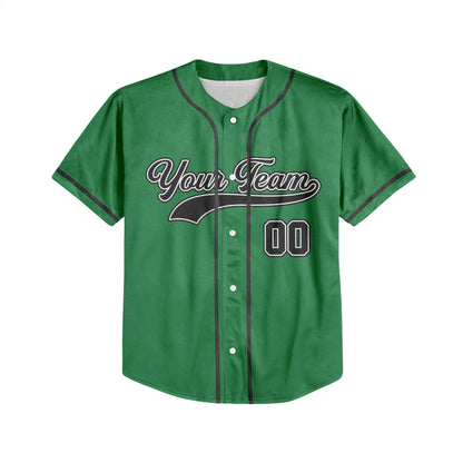 Personalized Team Name And Number Custom Collection Great Green Baseball Jersey