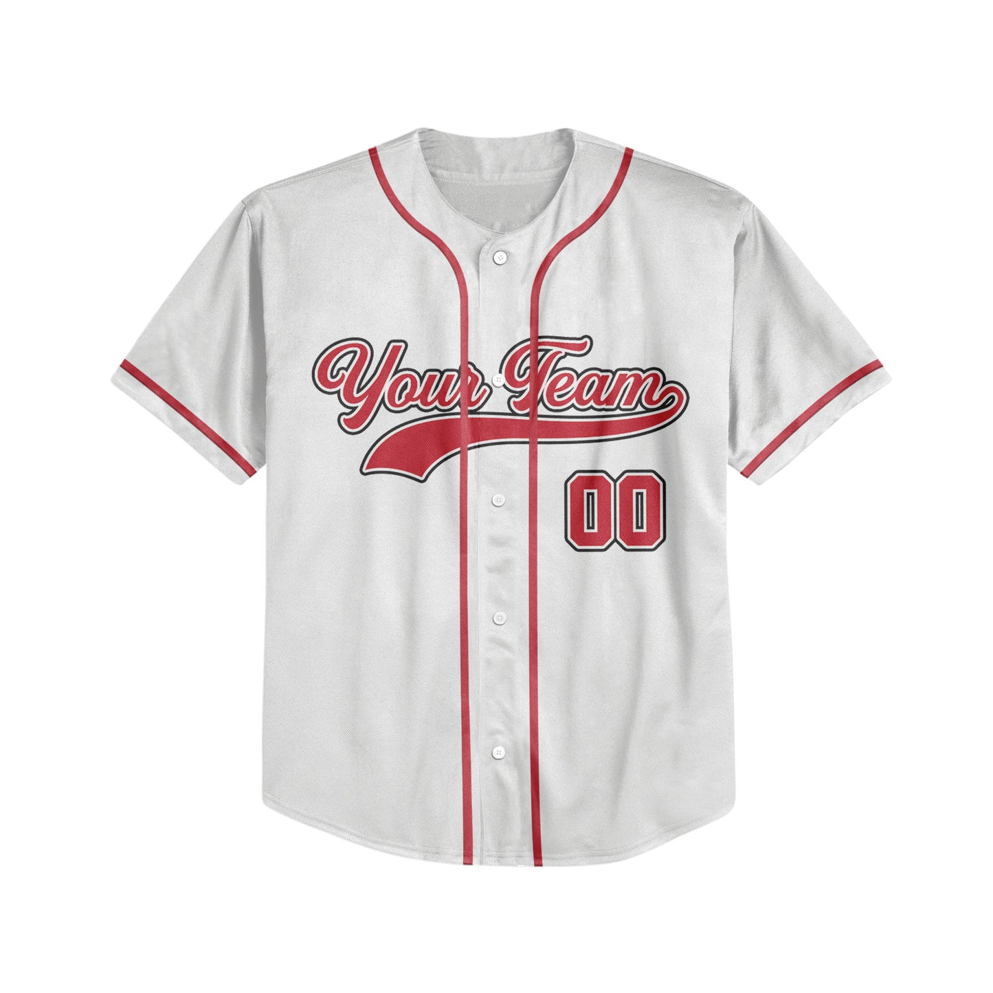 Personalized Team Name And Number Custom Collection Great White Baseball Jersey