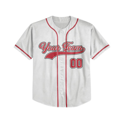 Personalized Team Name And Number Custom Collection Great White Baseball Jersey