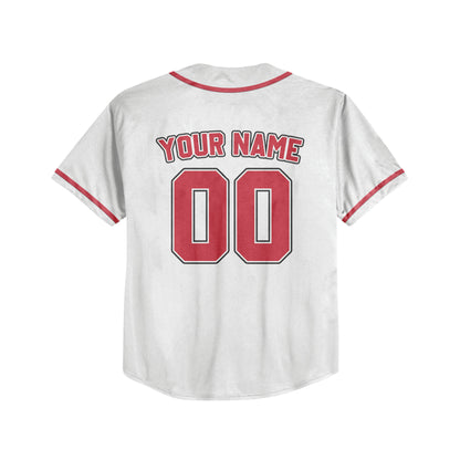 Personalized Team Name And Number Custom Collection Great White Baseball Jersey