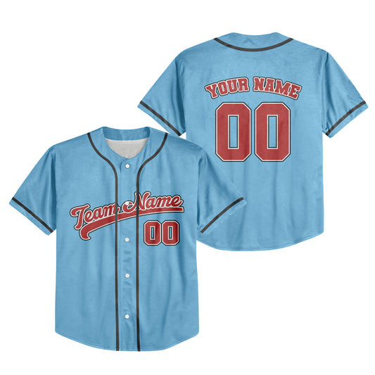Personalized Team Name Awesome Custom Collection Blue Color Baseball Jersey