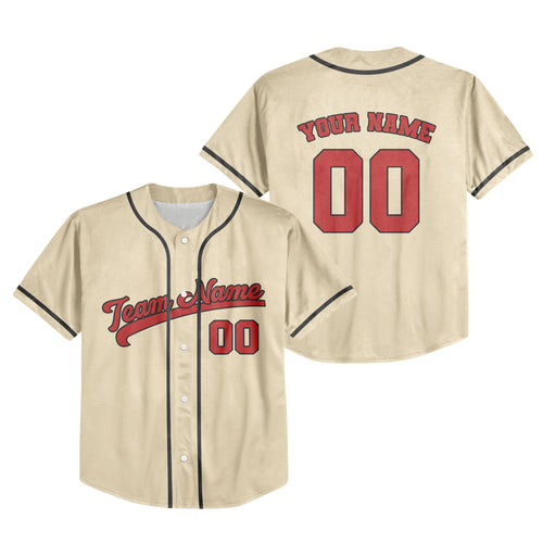 Personalized Team Name Awesome Custom Collection Sand Color Baseball Jersey