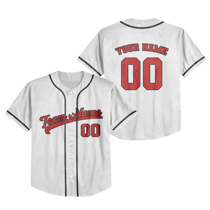 Personalized Team Name Awesome Custom Collection White Color Baseball Jersey