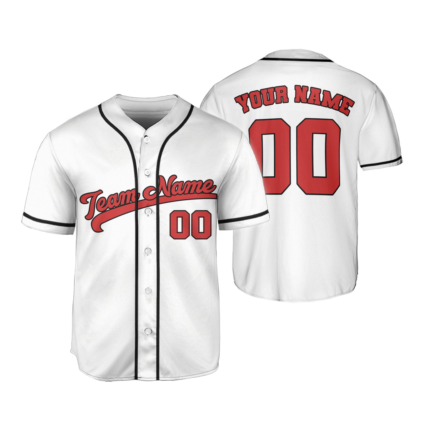 Personalized Team Name Awesome Custom Collection White Color Baseball Jersey