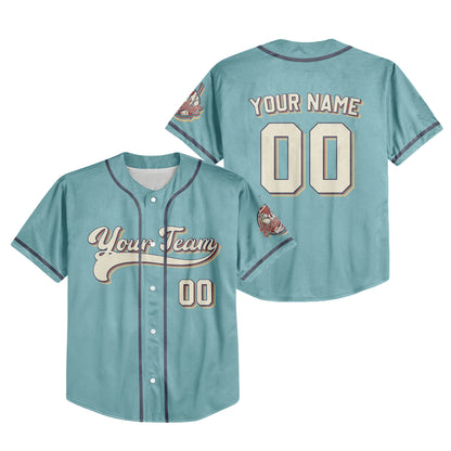 Personalized Vintage Team Name And Number Custom Collection Blue Baseball Jersey