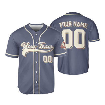 Personalized Vintage Team Name And Number Custom Collection Dark Blue Baseball Jersey