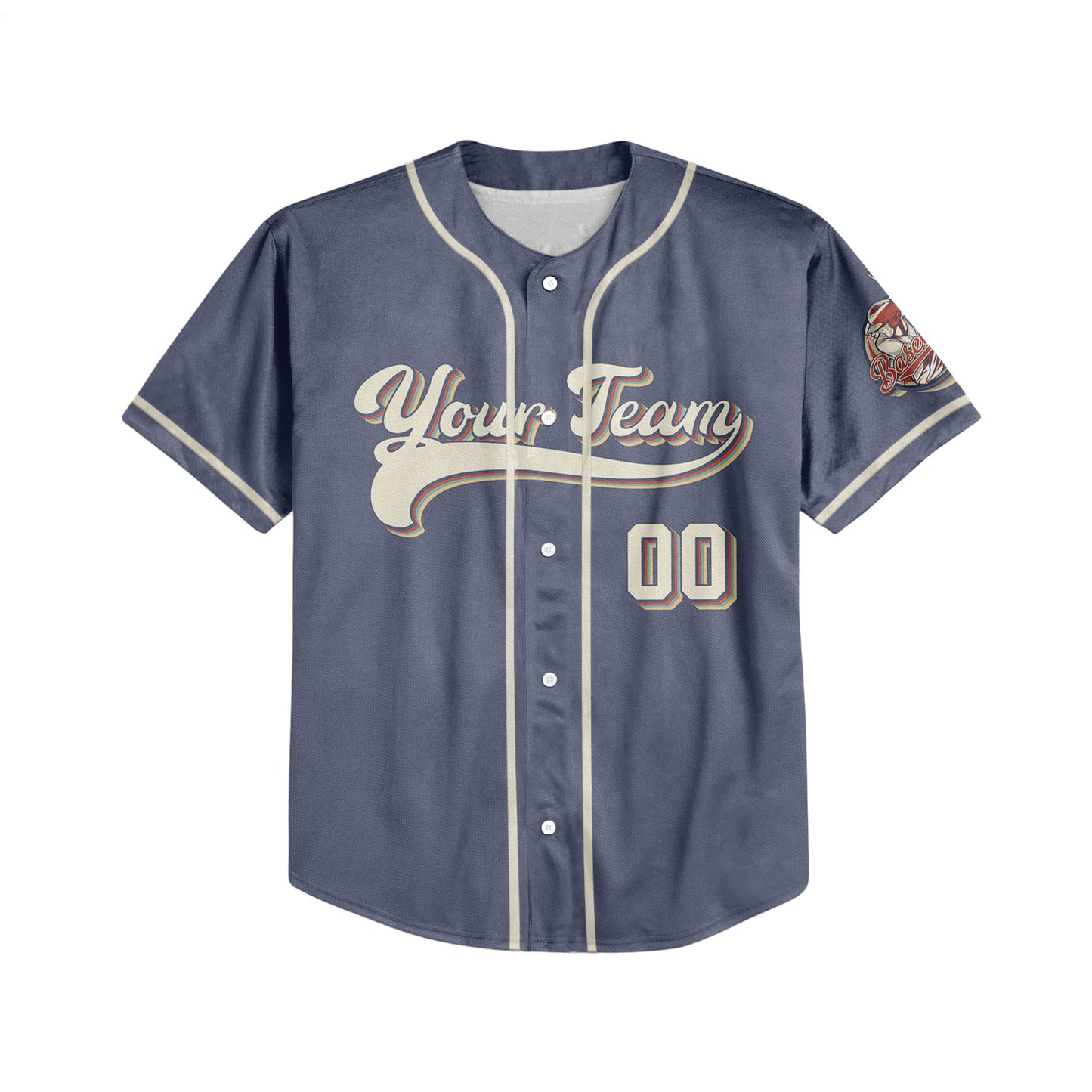 Personalized Vintage Team Name And Number Custom Collection Dark Blue Baseball Jersey