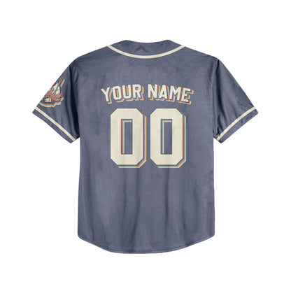 Personalized Vintage Team Name And Number Custom Collection Dark Blue Baseball Jersey