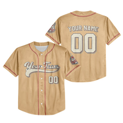 Personalized Vintage Team Name And Number Custom Collection Orange Baseball Jersey