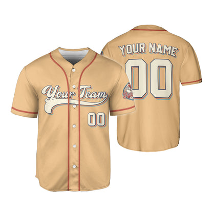 Personalized Vintage Team Name And Number Custom Collection Orange Baseball Jersey