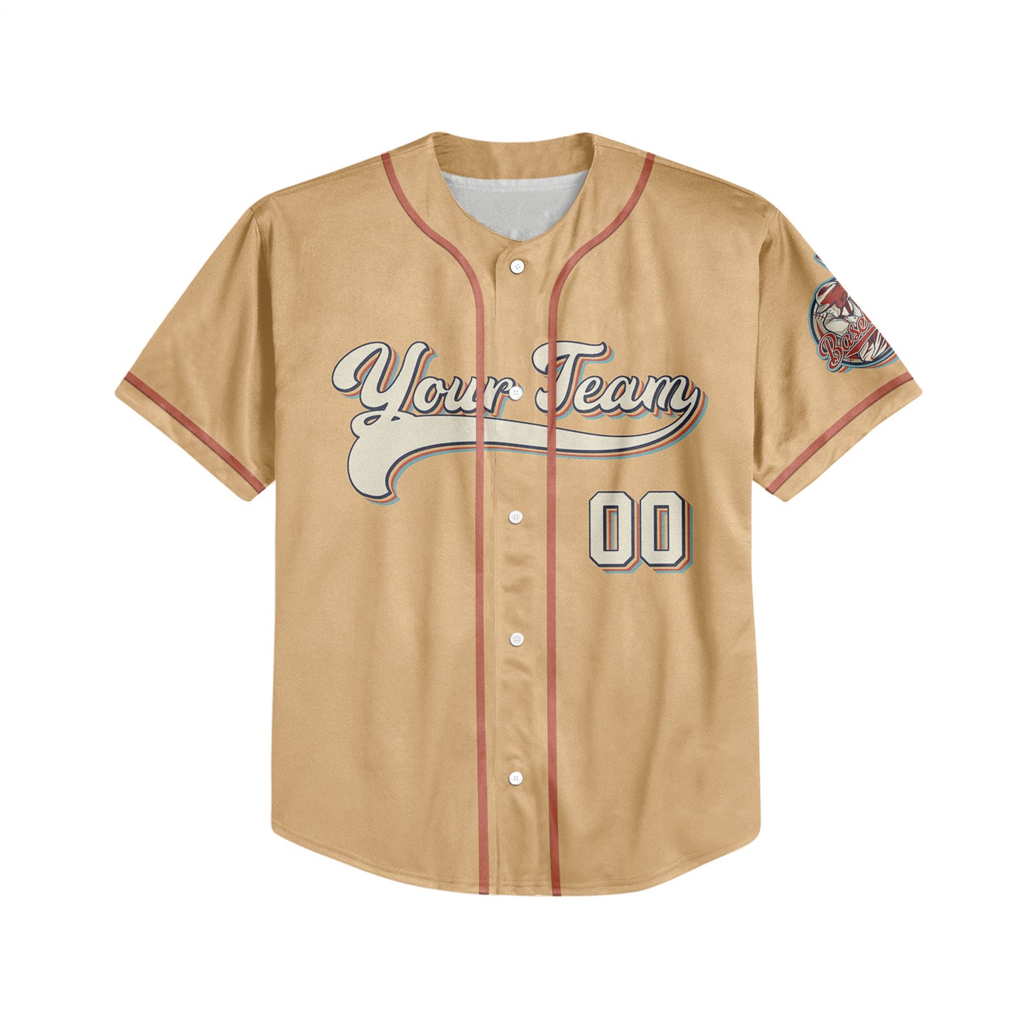 Personalized Vintage Team Name And Number Custom Collection Orange Baseball Jersey