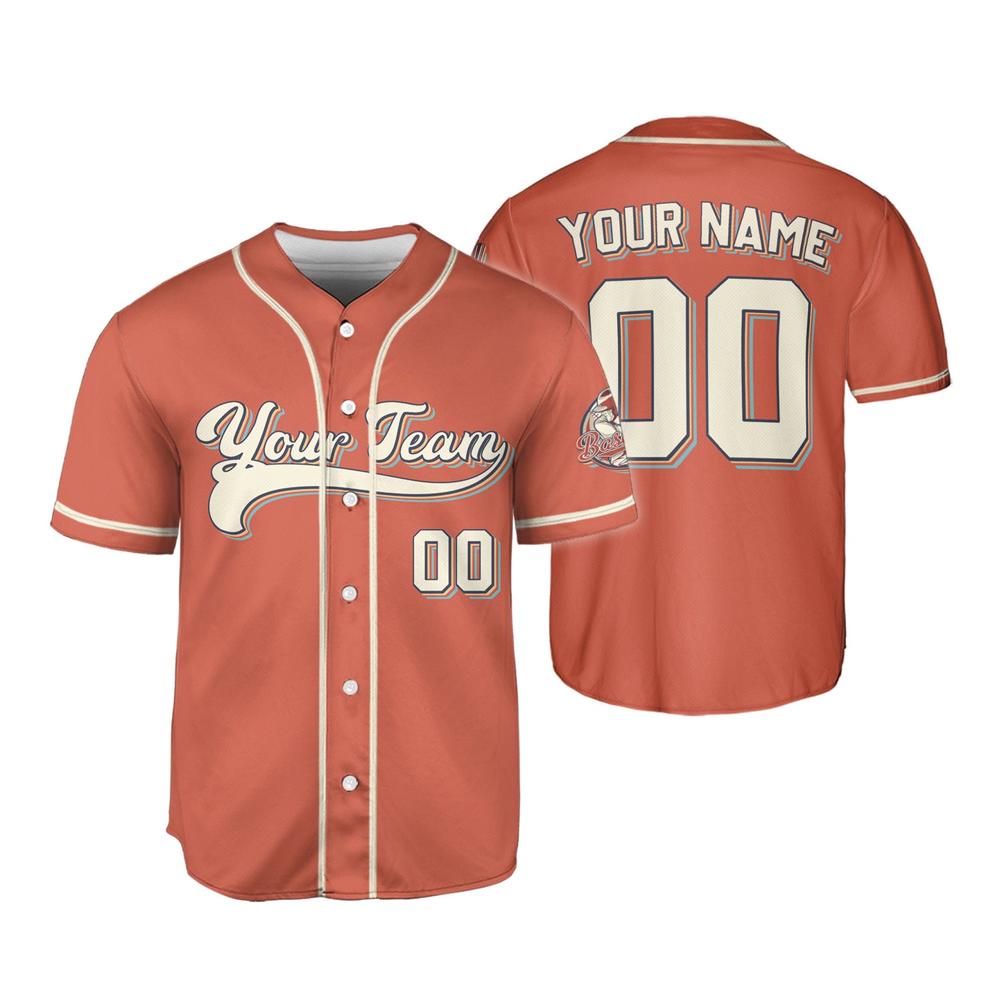 Personalized Vintage Team Name And Number Custom Collection Red Baseball Jersey