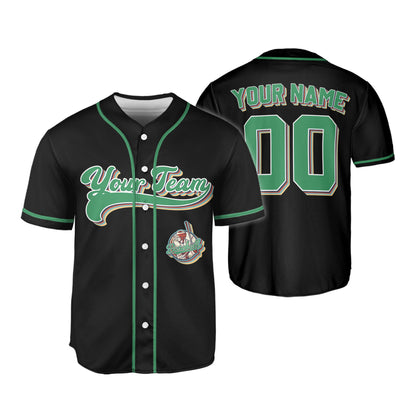 Personalized Vintage Team Name Custom Collection Black Baseball Jersey
