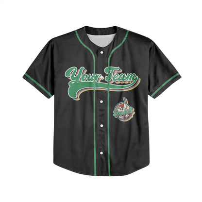 Personalized Vintage Team Name Custom Collection Black Baseball Jersey