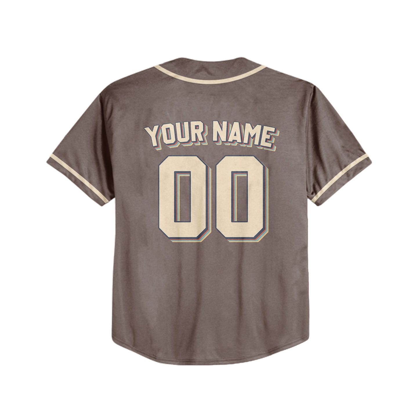 Personalized Vintage Team Name Custom Collection Brown Baseball Jersey
