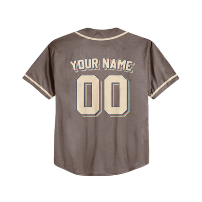 Personalized Vintage Team Name Custom Collection Brown Baseball Jersey