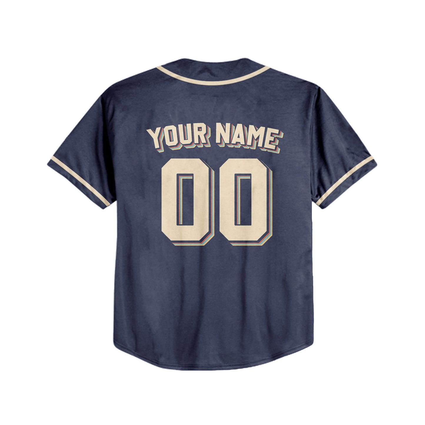Personalized Vintage Team Name Custom Collection Navy Baseball Jersey