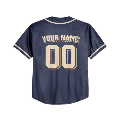 Personalized Vintage Team Name Custom Collection Navy Baseball Jersey