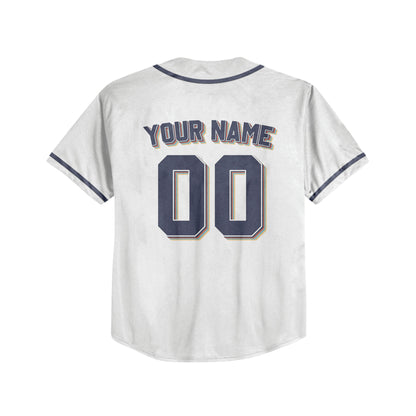 Personalized Vintage Team Name Custom Collection White Baseball Jersey