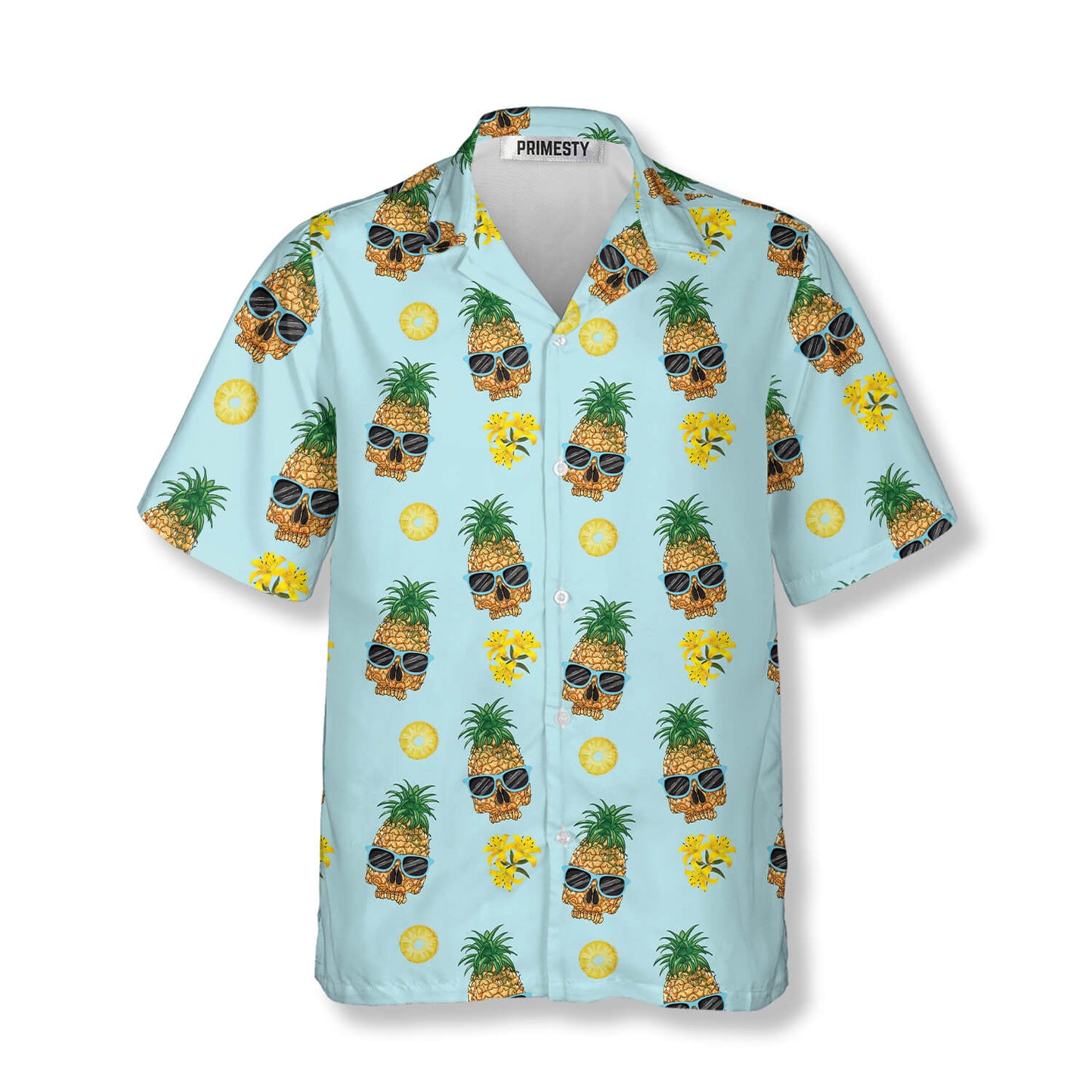 Pineapple Skull With Sunglasses Skull Hawaiian Shirt
